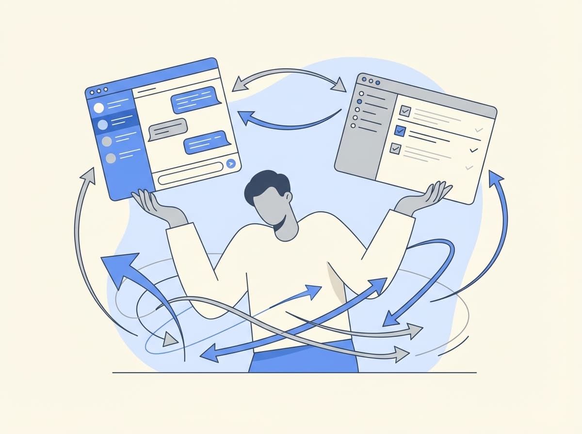 Double management across chat and task tools